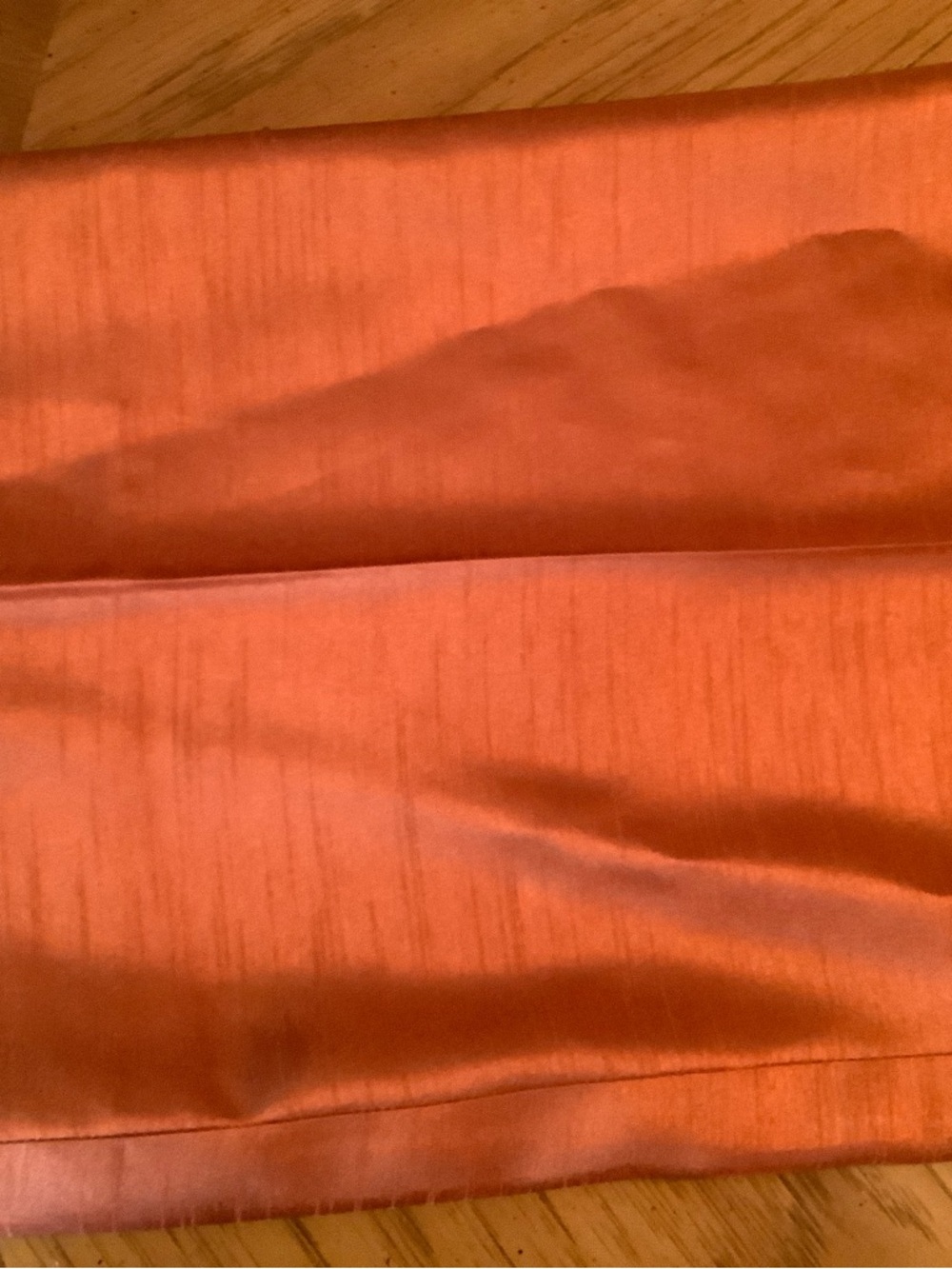 Planet Wide Leg Dupioni Silk Pants in Vibrant Orange. Waist 40” - Picture 5 of 5